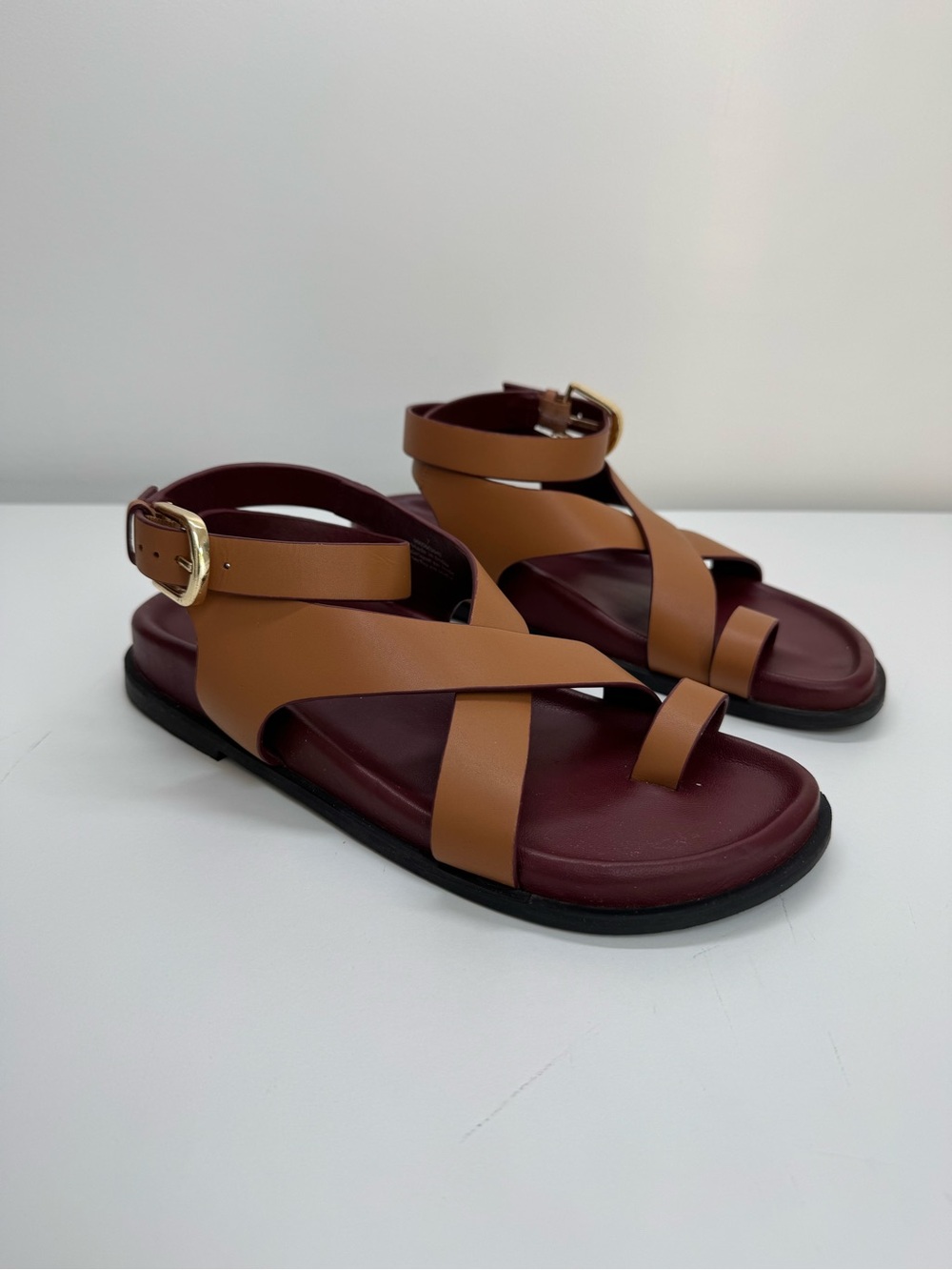 Free People Anya Criss Cross Footbed Sandals Women’s Size 7 Boho Summer Festival - Picture 2 of 14